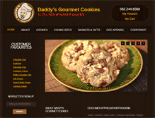 Tablet Screenshot of daddysgourmetcookies.com